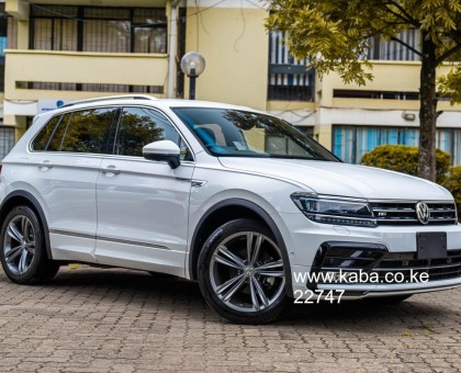 VW TIGUAN R-LINE, 1400CC, PETROL,KDT REG,PEARL WHITE,2018 MODEL, HEADSUP DISPLAY, POWER BOOT,